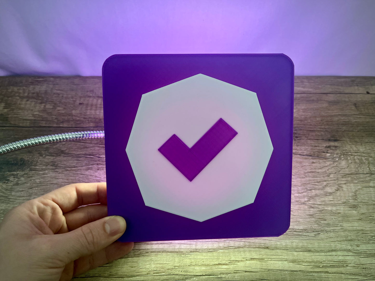 LOGO PARTENAIRE TWITCH badge décoration murale, décoration de bureau, twitch partner