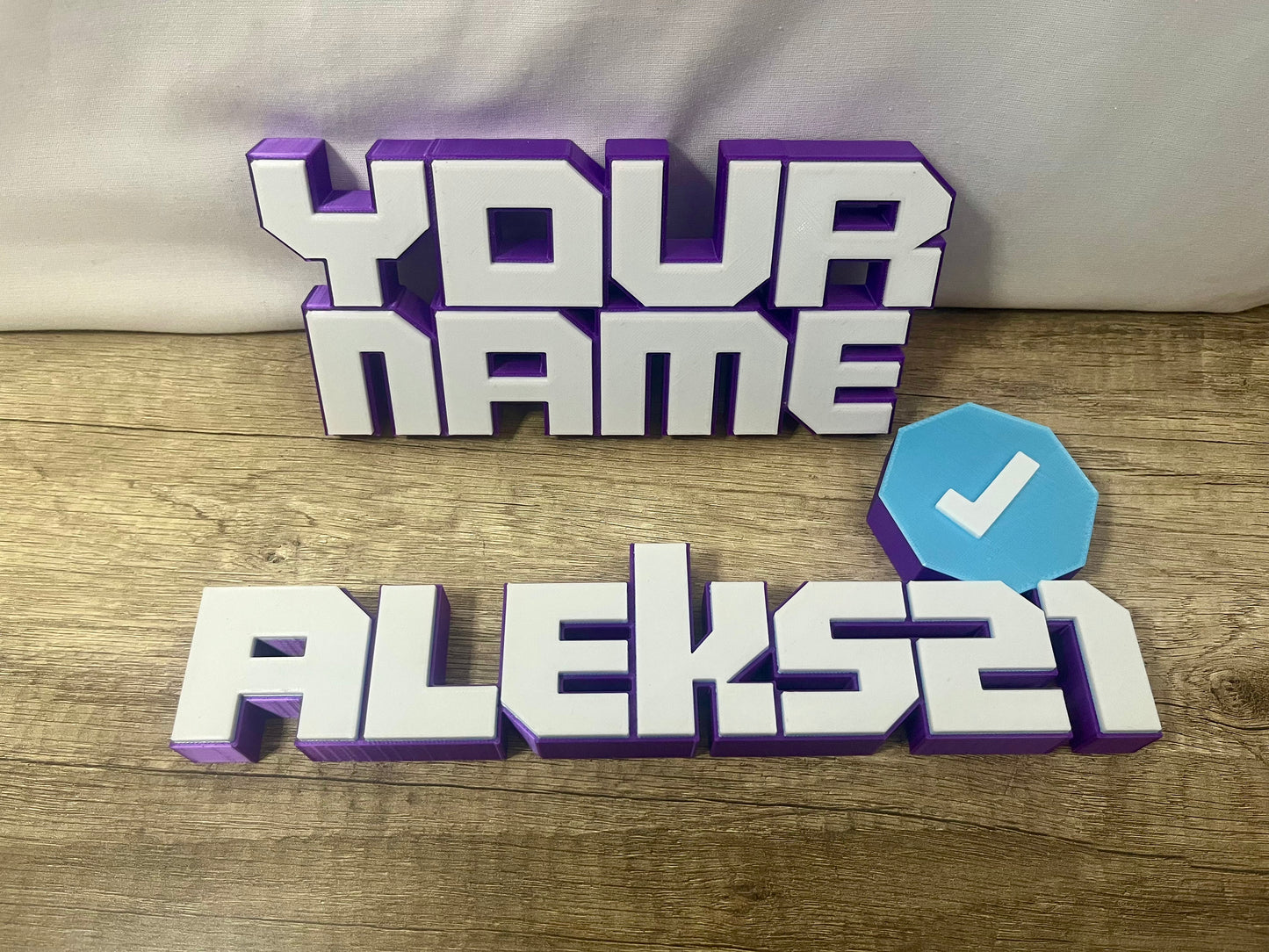 Décoration Pseudo style TWITCH personnalisée/Plaque signalétique imprimée en 3D !